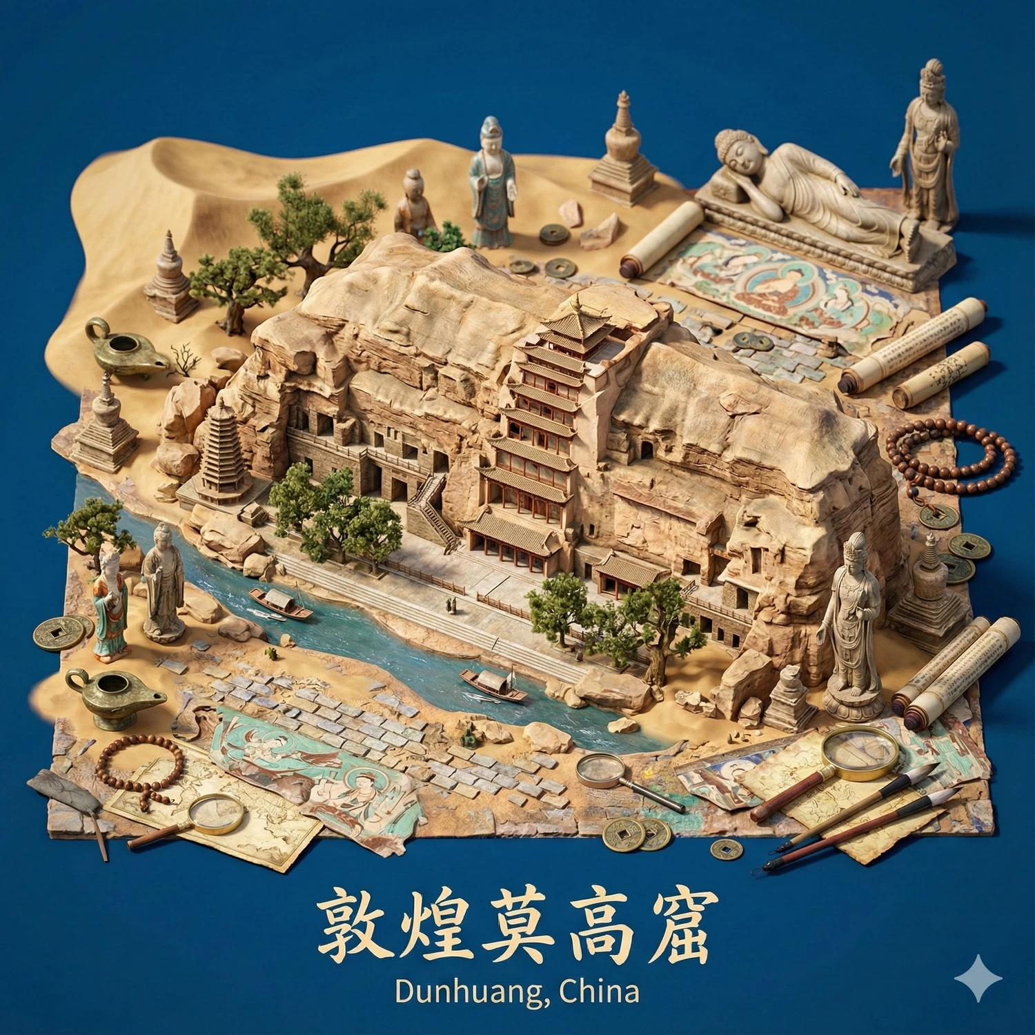 敦煌莫高窟微缩奇观
