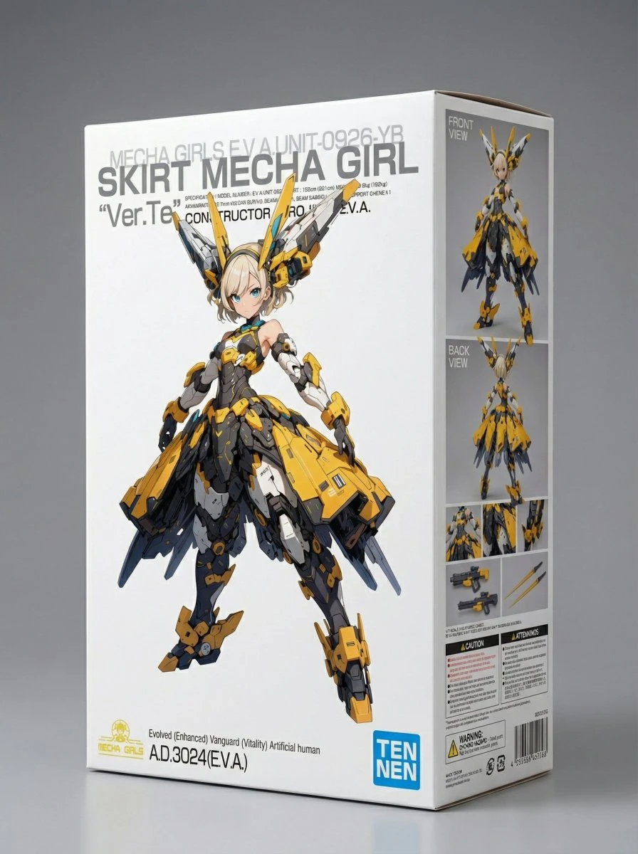 机娘模型包装盒设计展示