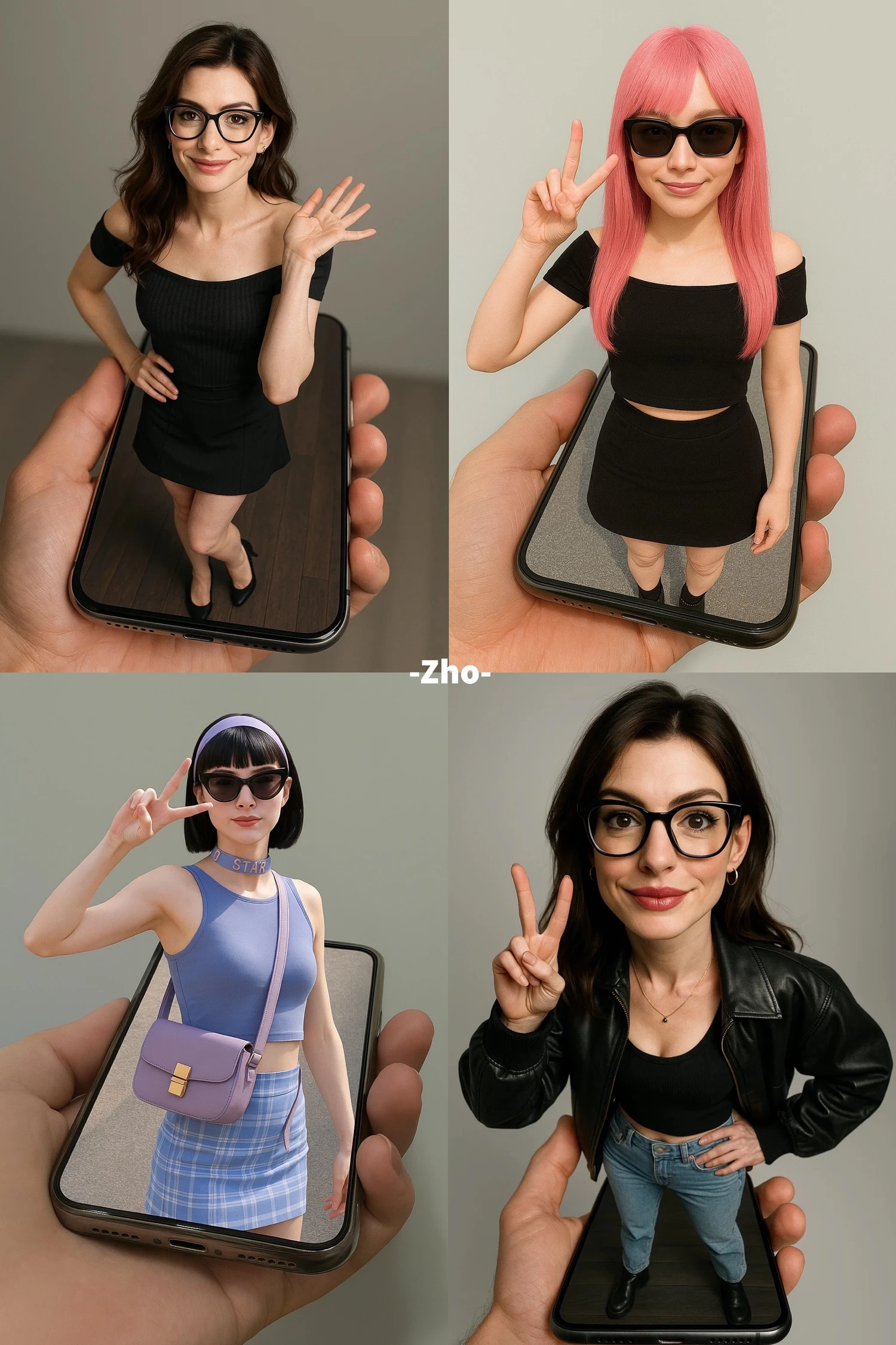 手机屏幕立体人物创意设计
