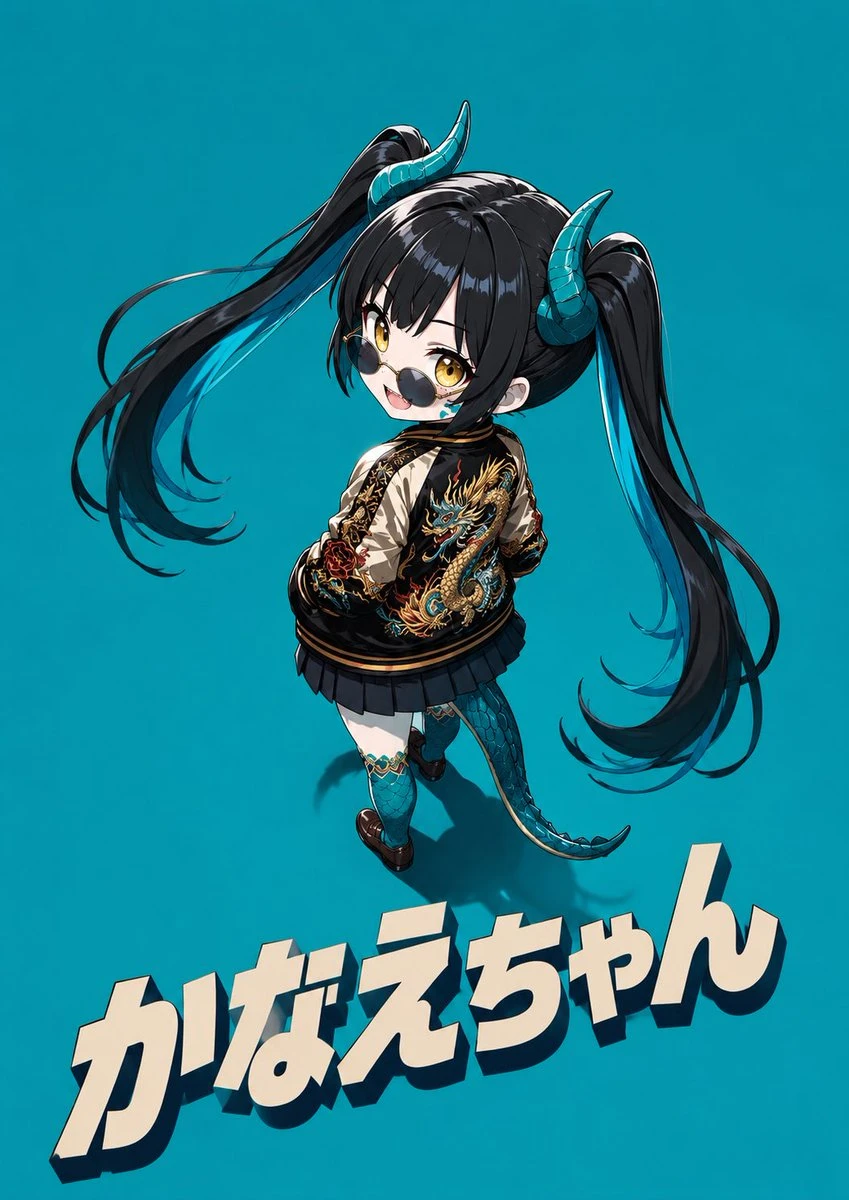3D动漫Q版恶魔女孩海报