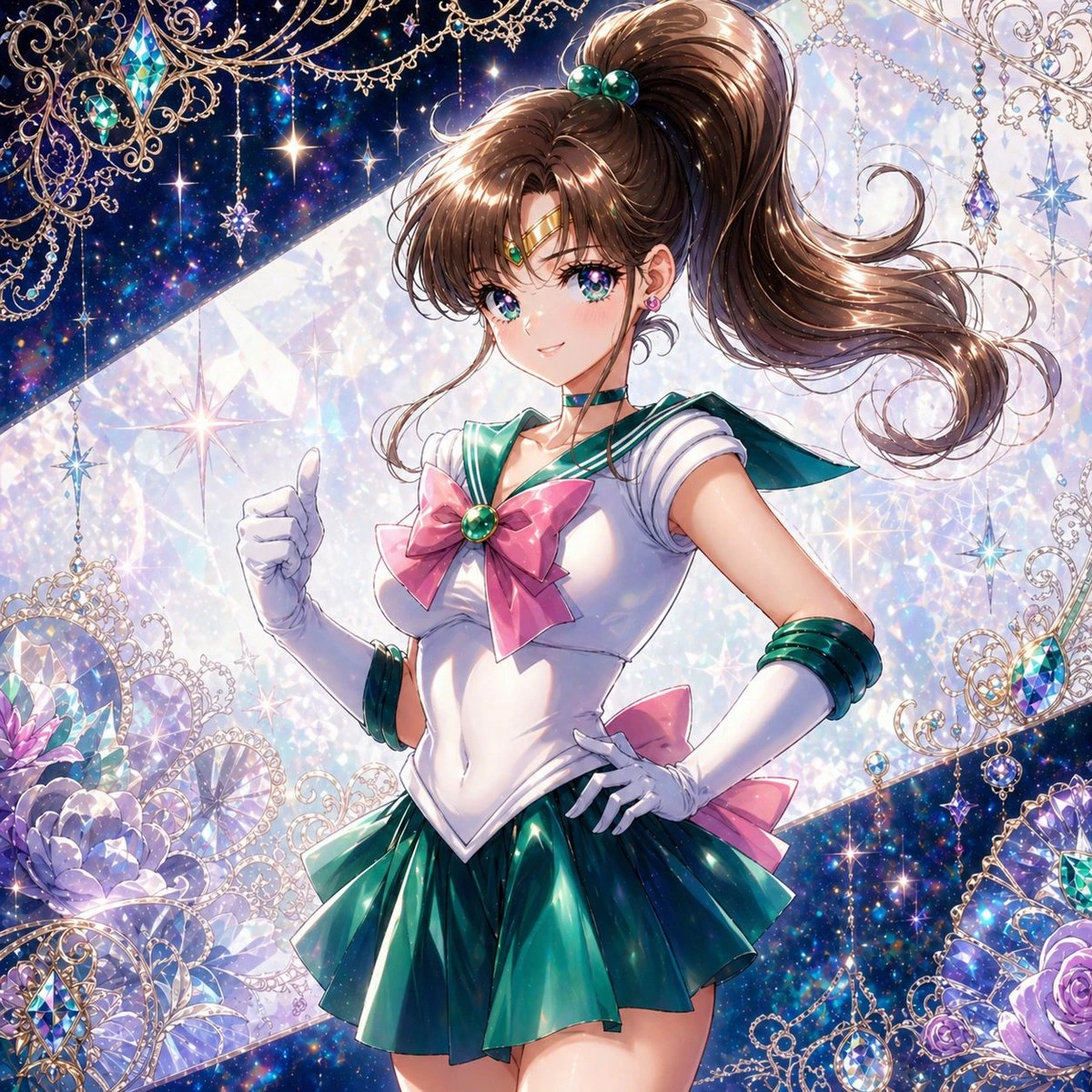 华丽魔法少女宝石守护者插画