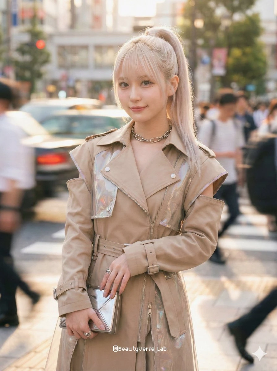 日系偶像风街头时尚写真