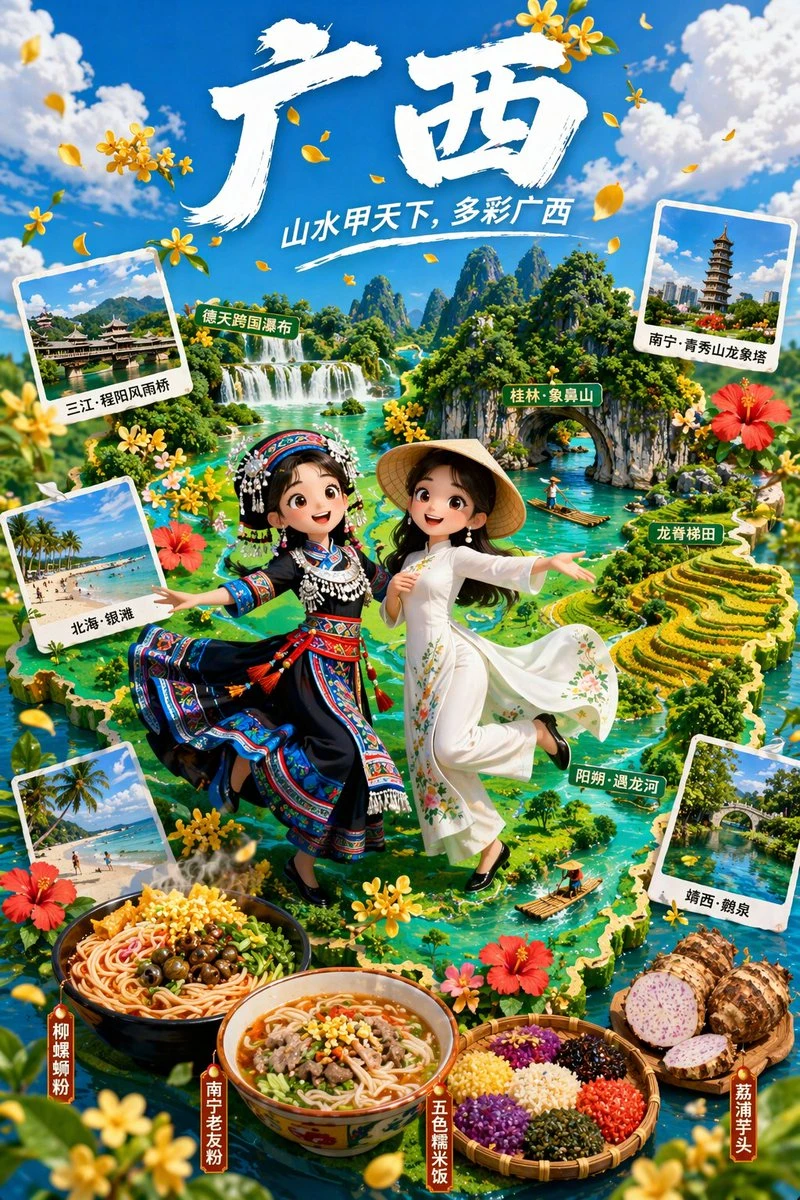 广西旅游宣传海报
