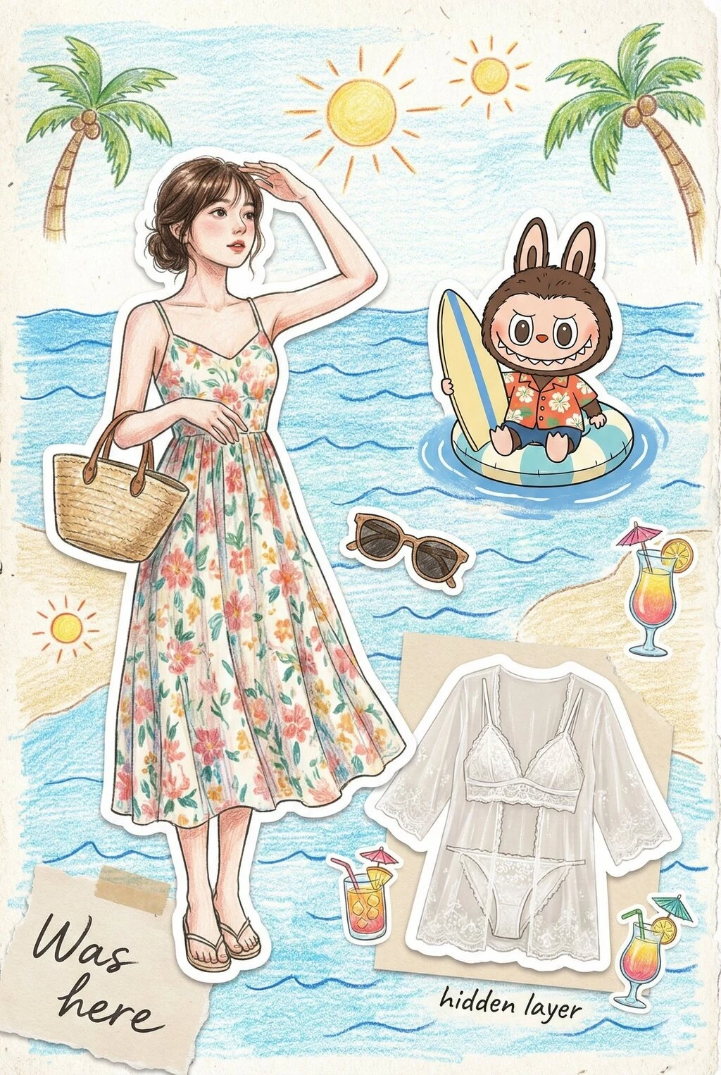 清新蓝色手账