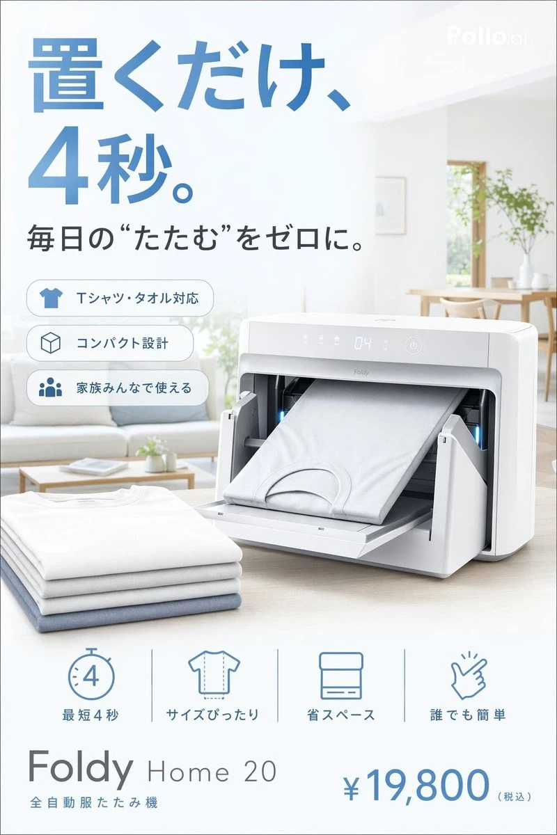 全自动衣物折叠机广告海报