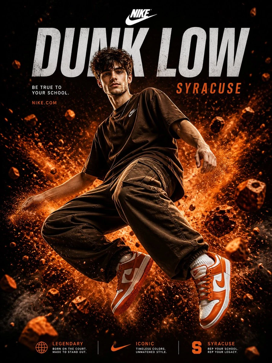 耐克Dunk Low Syracuse鞋广告海报