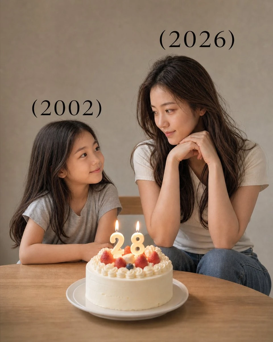 童年与现在的我同框过生日