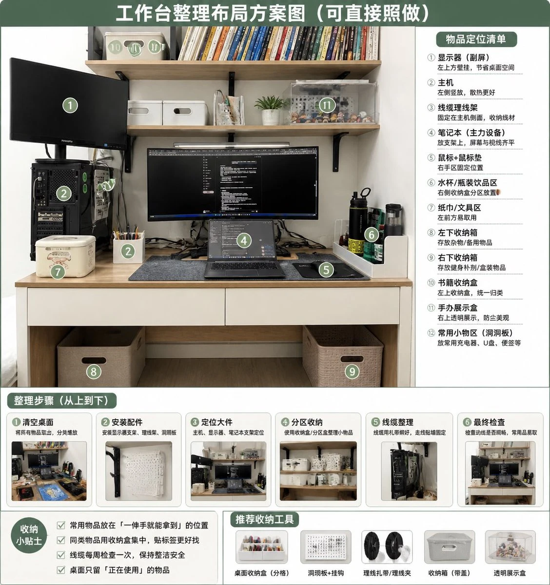工作台整理布局方案图