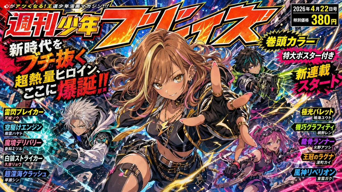 生成日式少年漫画封面