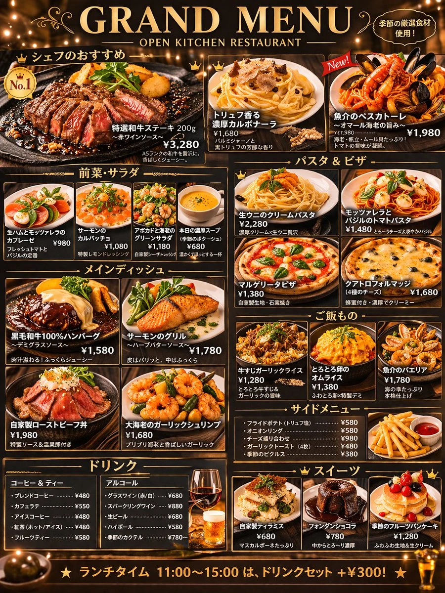 高端西餐厅菜单设计模板