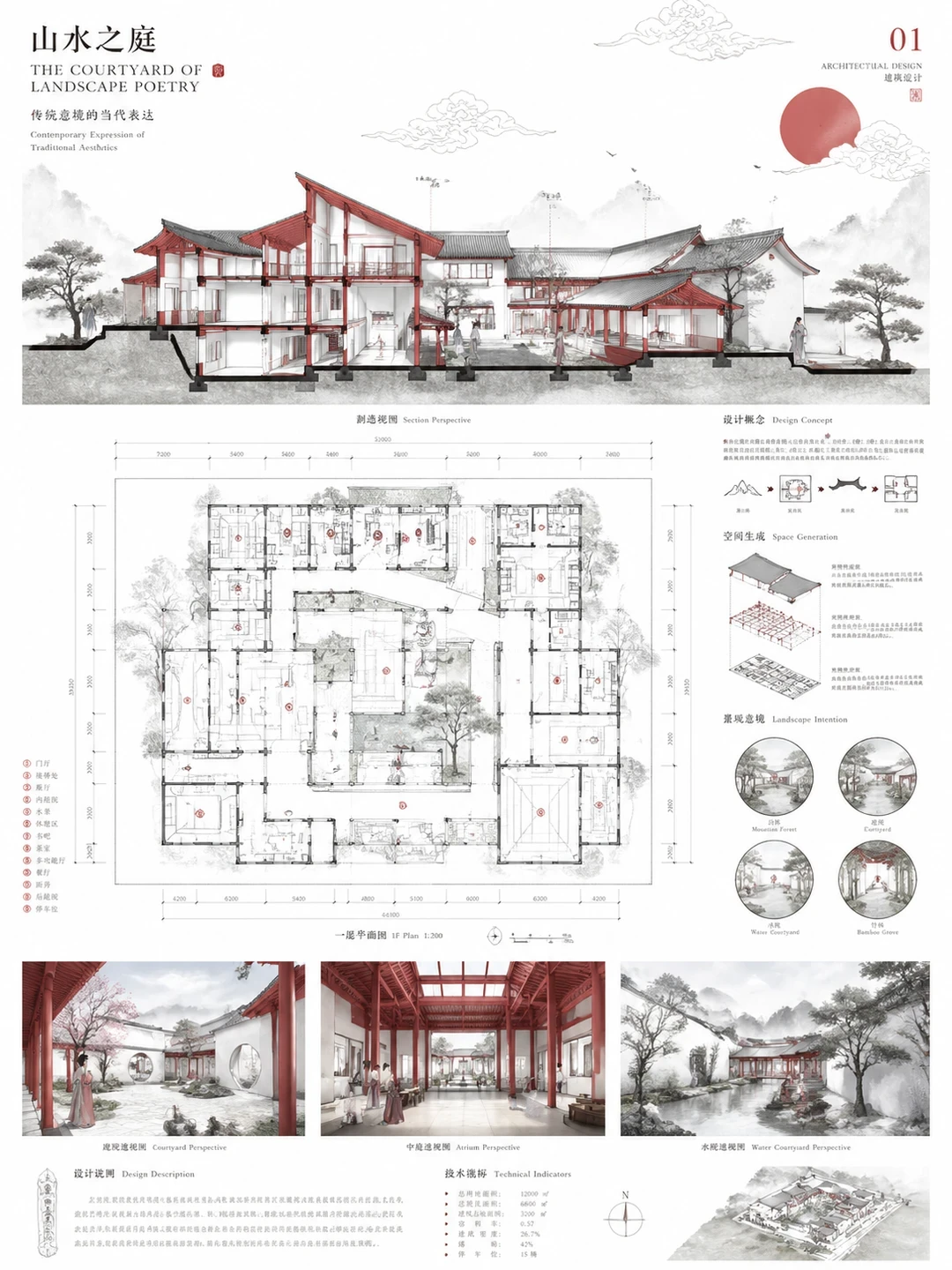 建筑竞赛风排版展板