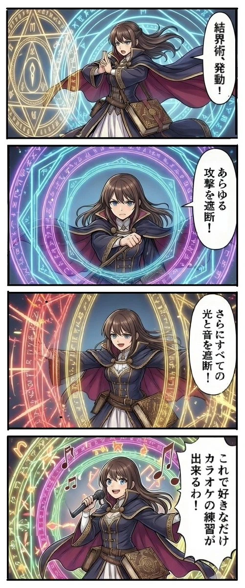 魔法阵绘制测试:多层结界与属性色彩表现