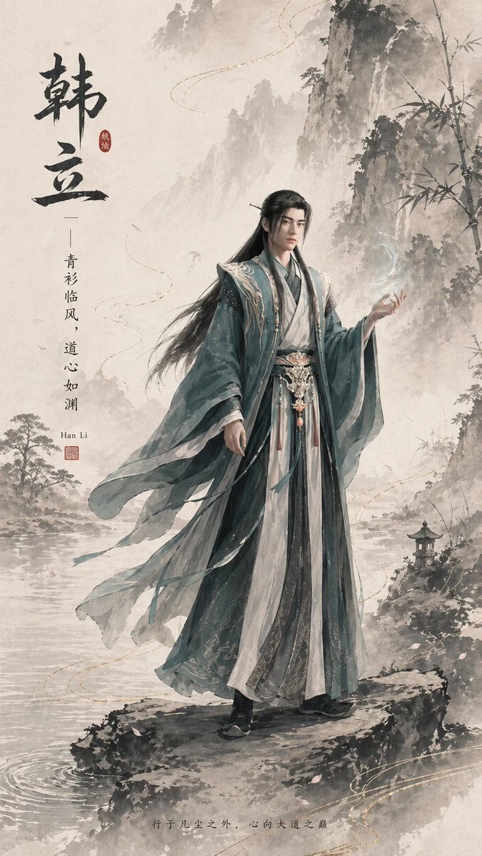 韩立水墨修仙海报