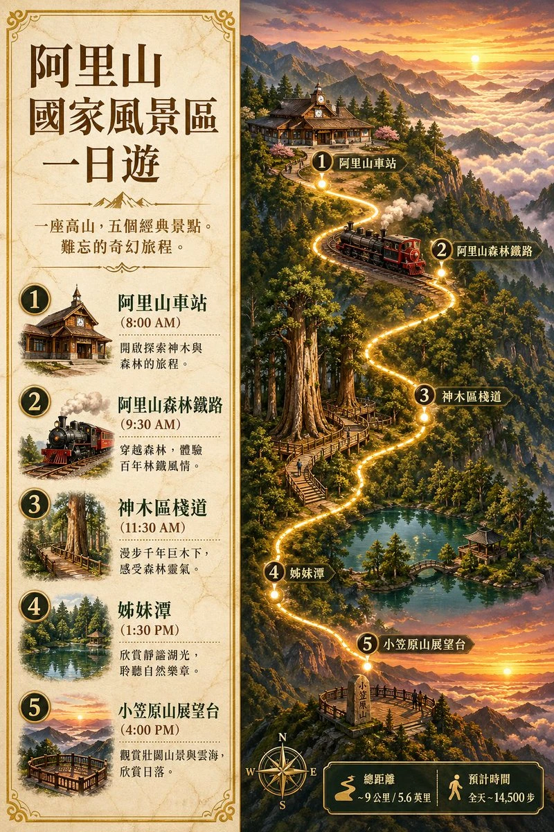 阿里山一日遊行程海報