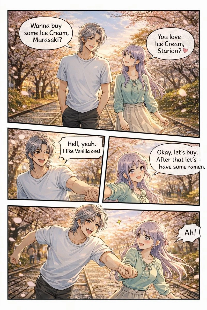 生成动漫风格四格漫画