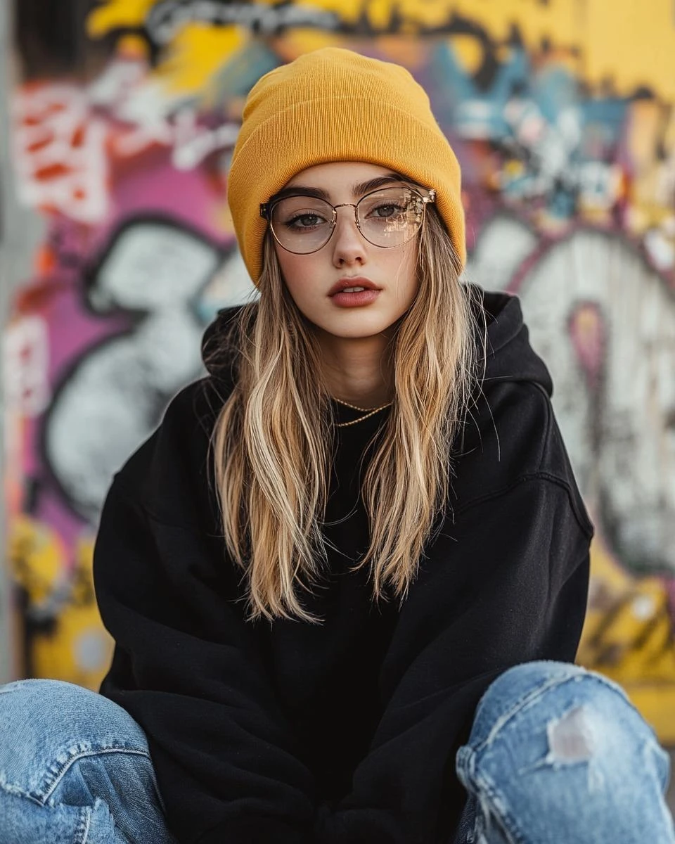 时尚街头女性肖像摄影