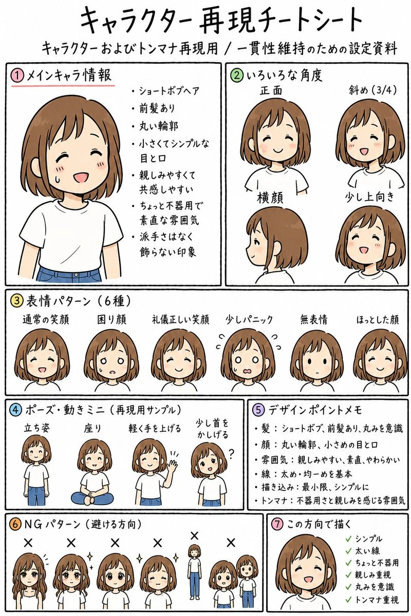 角色一致性设定参考表