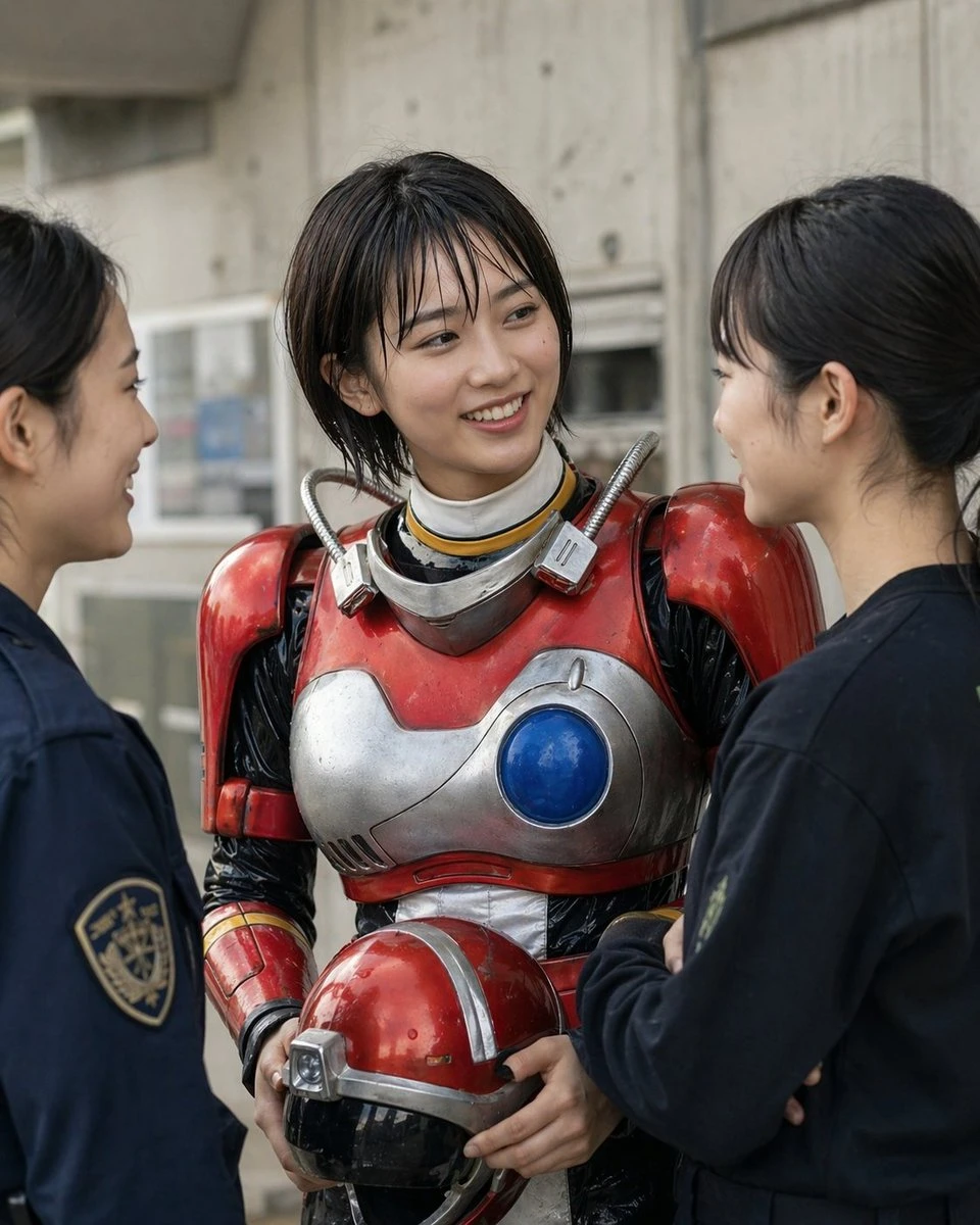特摄女英雄与女警的写实剧照