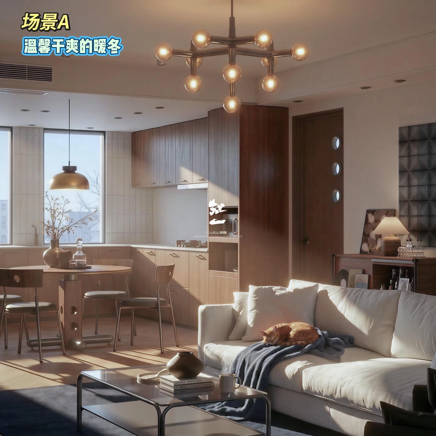 室内效果图-温馨干爽的暖冬