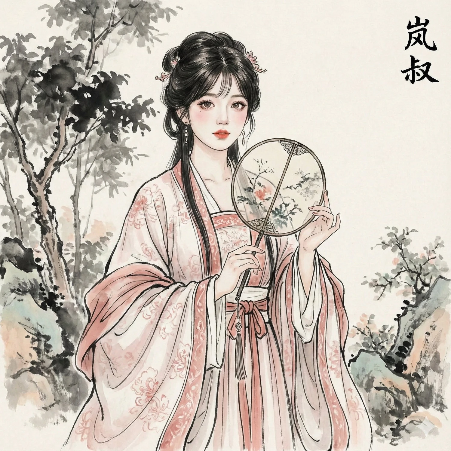 水墨仕女图AI生成器