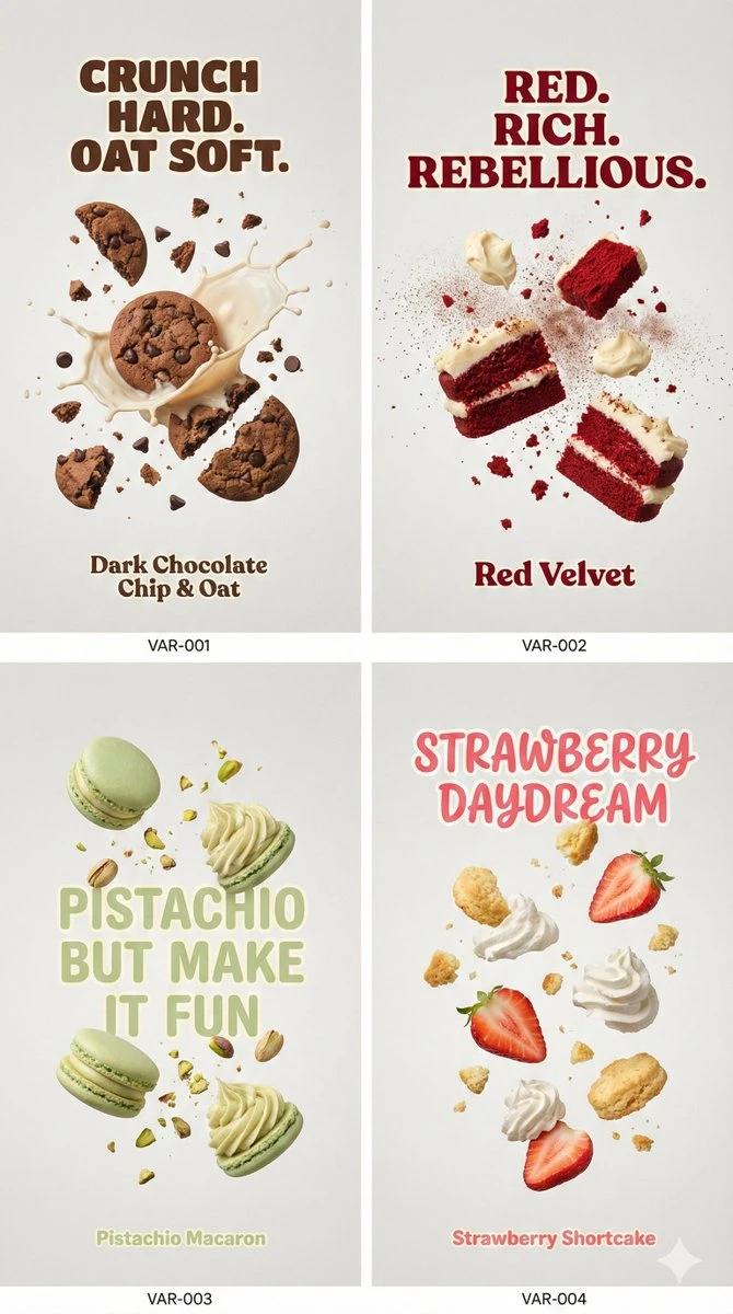四款甜品创意广告视觉方案