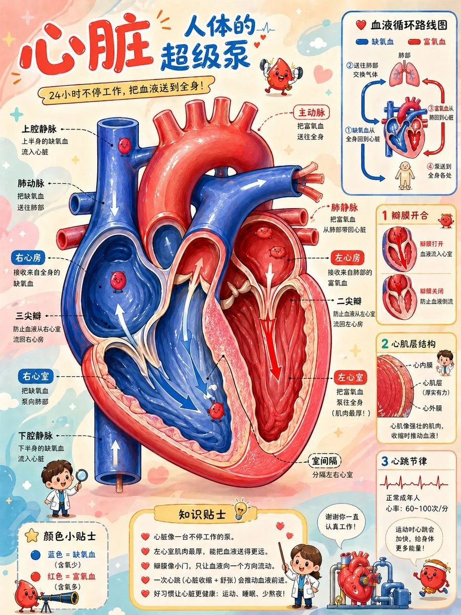儿童心脏科普教育海报