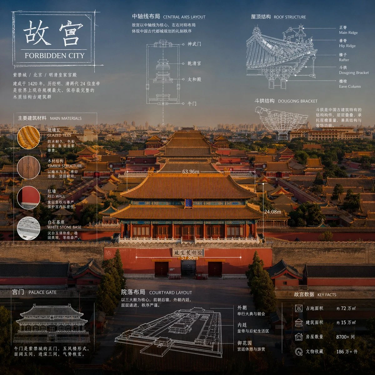 故宫建筑技术信息图