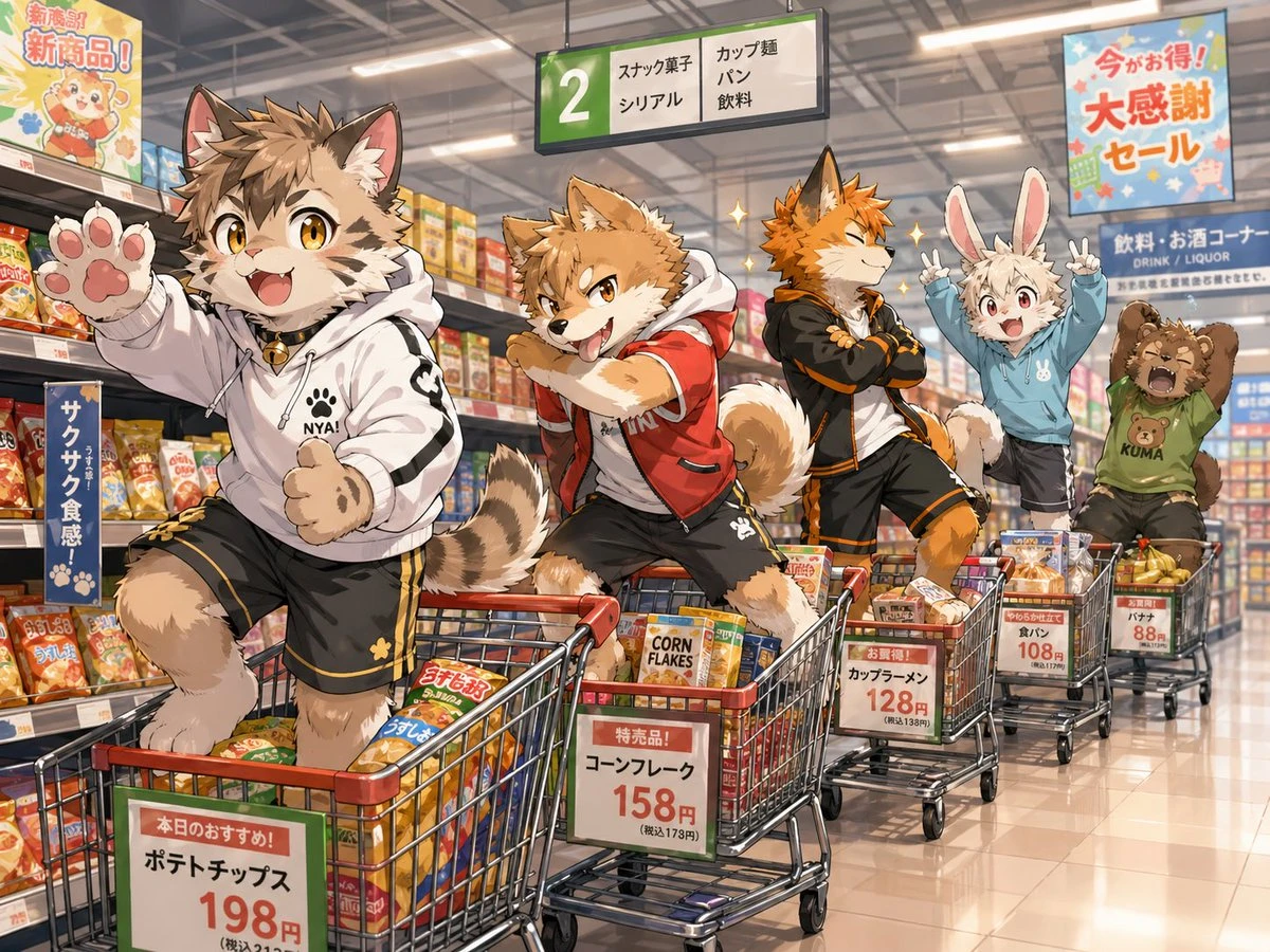 日系超市购物萌宠
