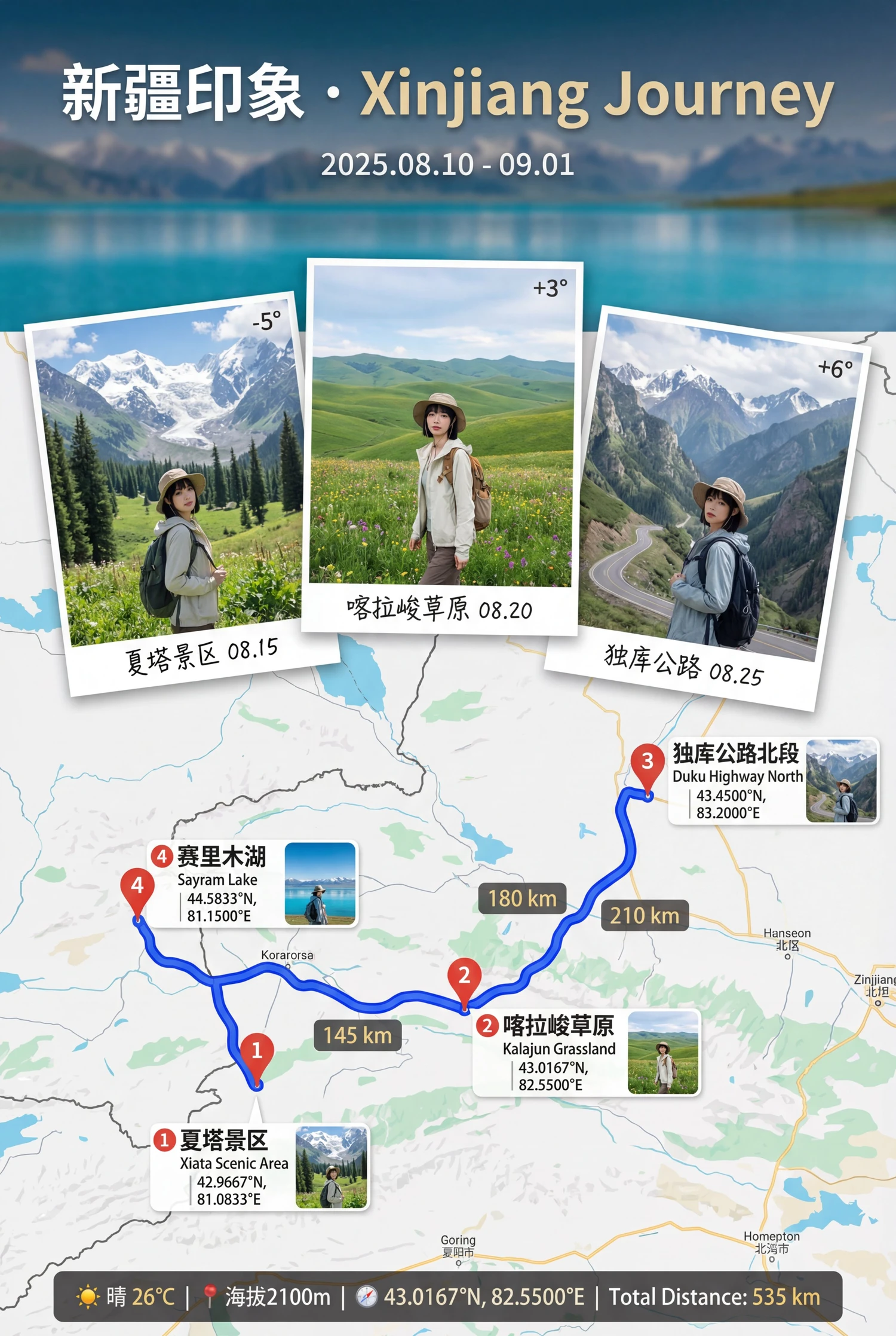新疆旅行回忆海报生成器