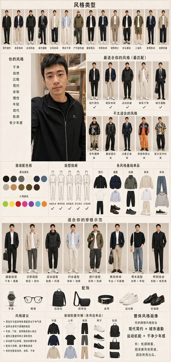 男士个人风格诊断报告