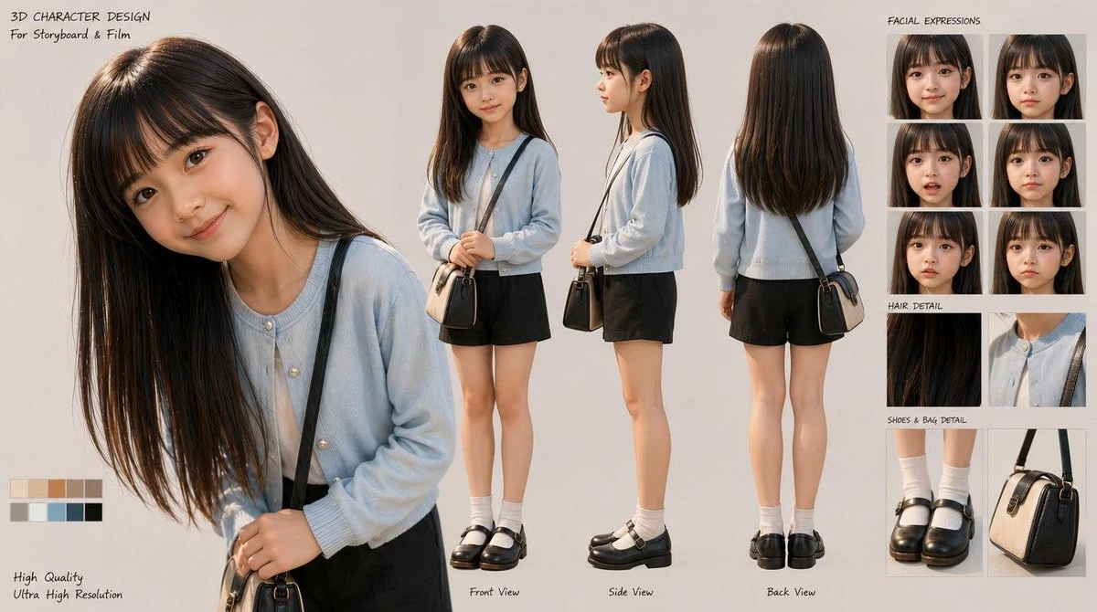 3D角色设定表