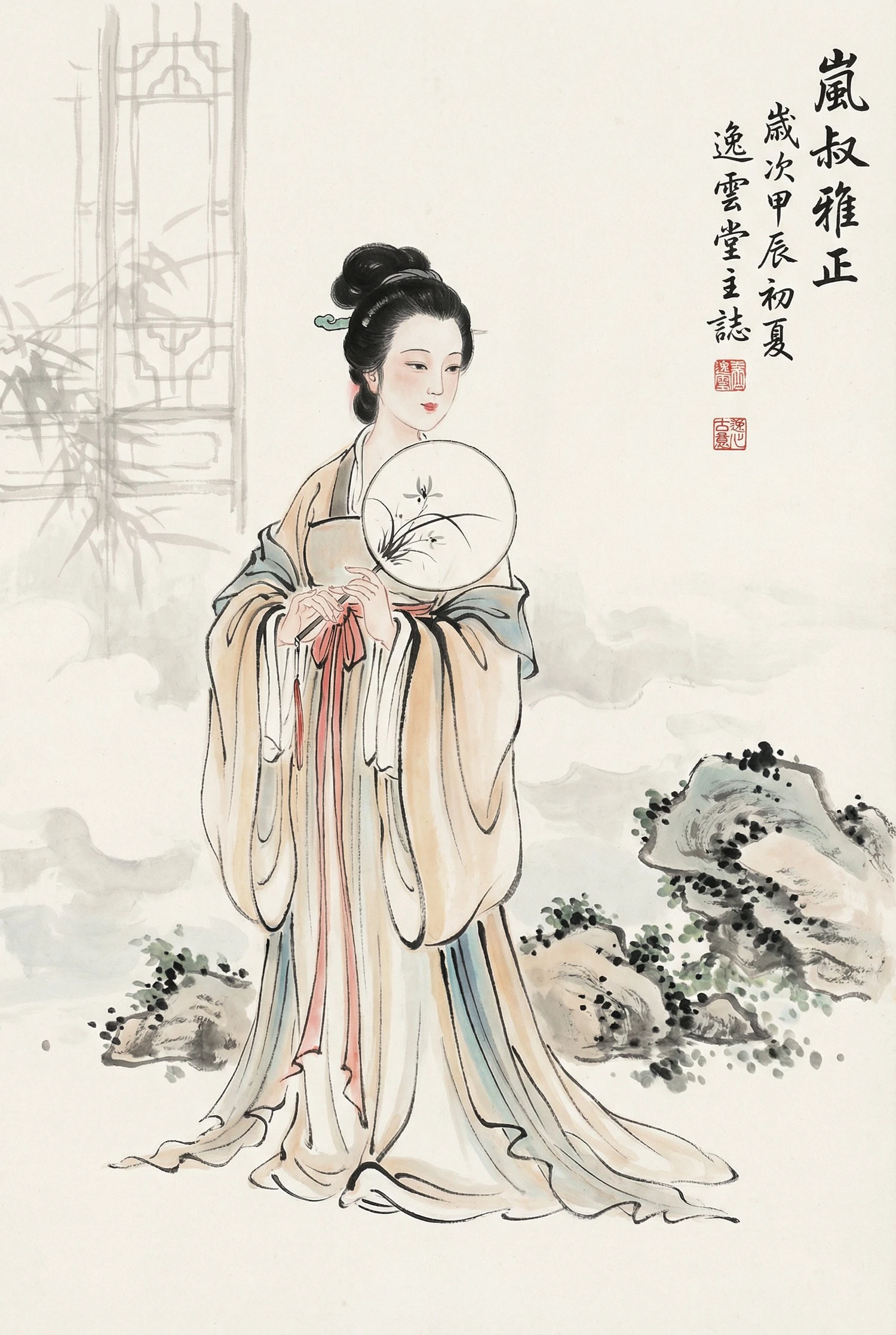传统水墨仕女画创作